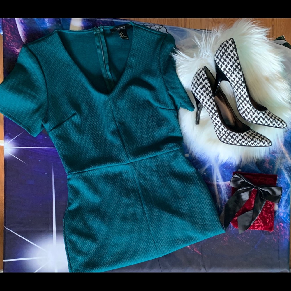Teal Bodycon Classy Dress